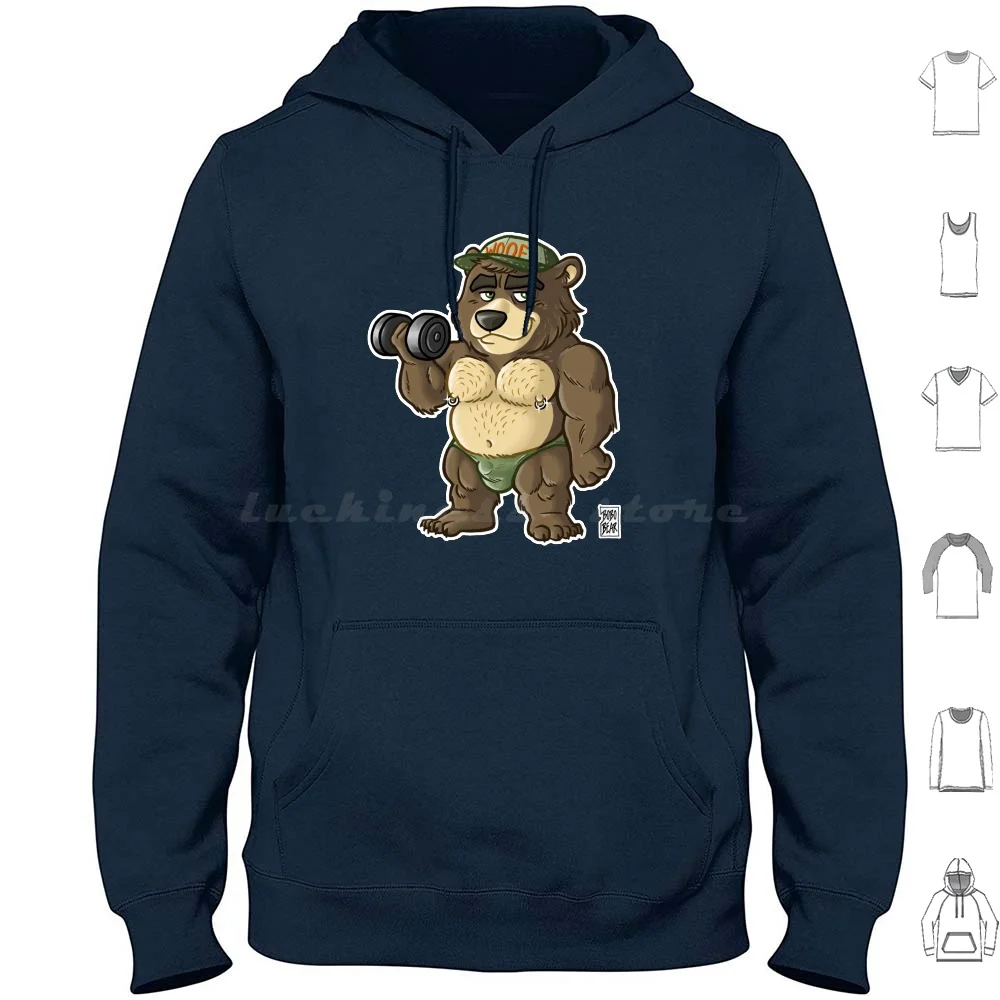 Thicc Bear-Bearzoo Series Hoodies Long Sleeve Bobobear Bobobearart Bobo Bear Bear Bear Week Bear Weekend Otter Bear Art