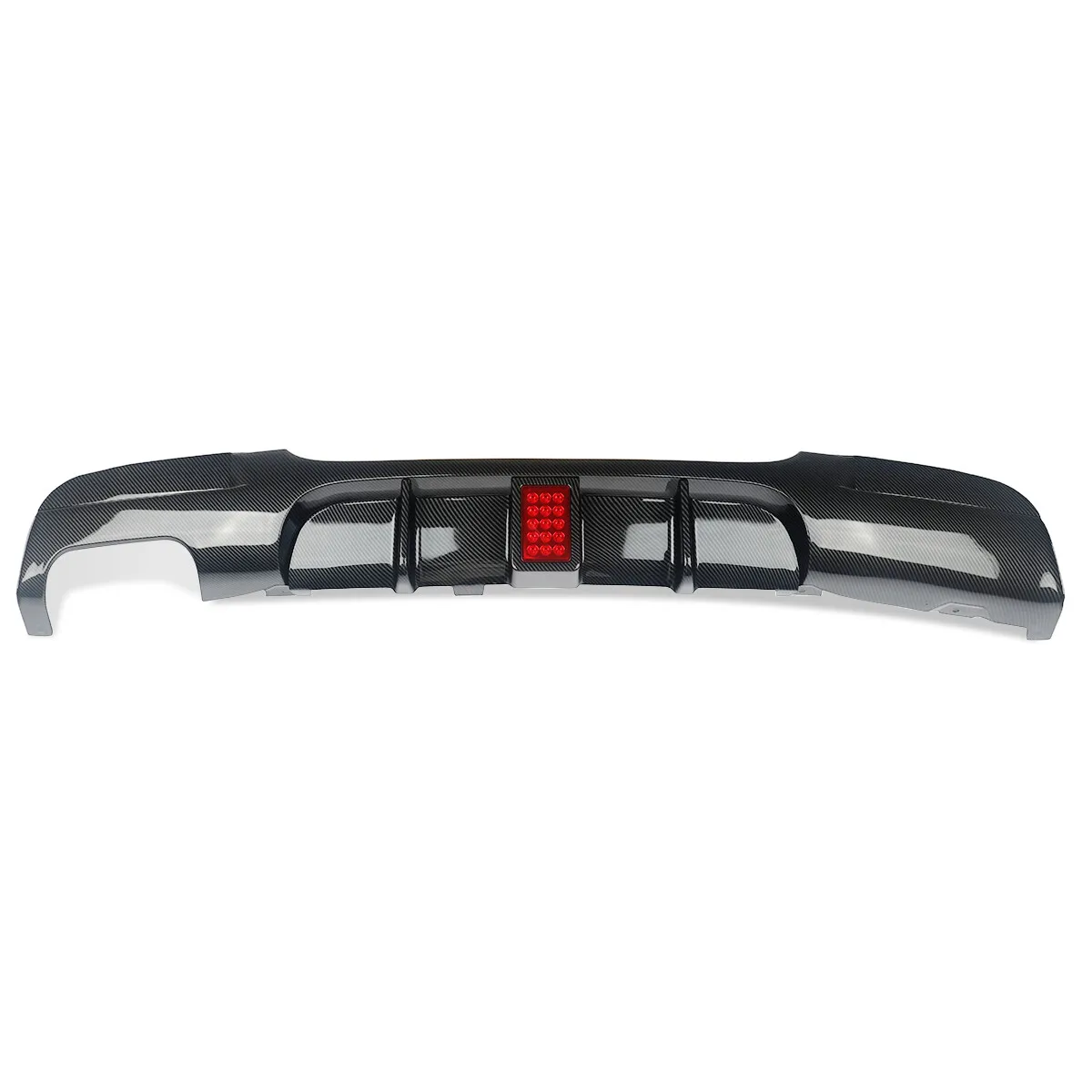 Achterdiffusor bumper voor BMW E90 E91 3-serie 318d 320i 325i 330i 2005-2011, achterlip diffuser bumper dubbele uitlaatpijpen bodykit F1 stijl - afbeelding 1