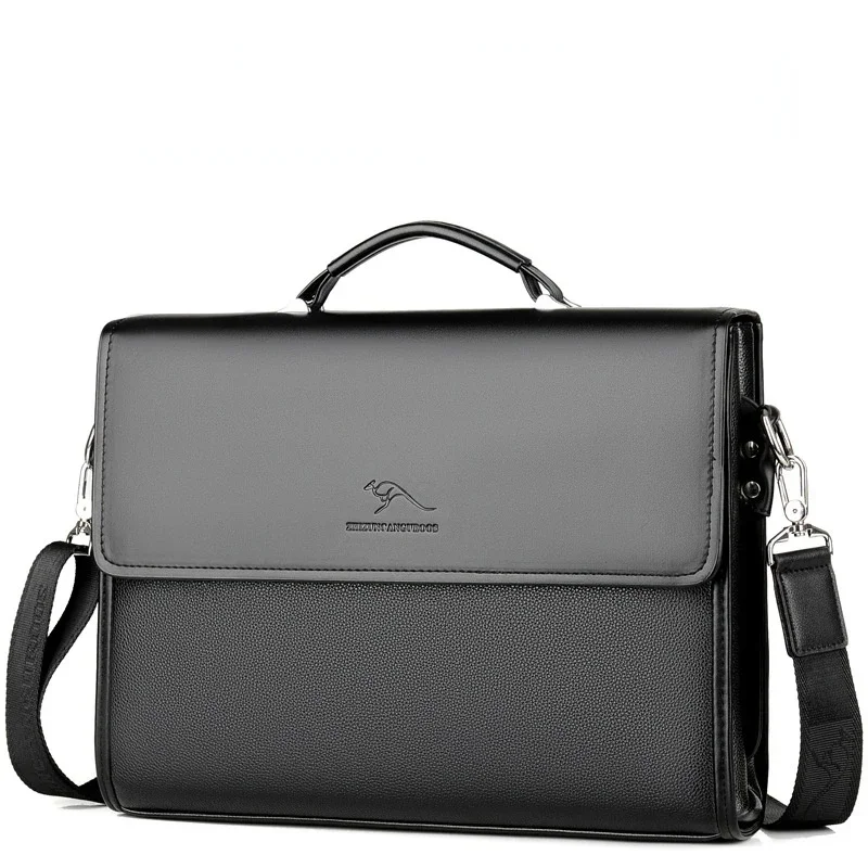 Borsa tote da uomo Valigetta in pelle Pu Borse da uomo Borse per laptop da uomo grande Borsa a tracolla da uomo d'affari Designer di lusso