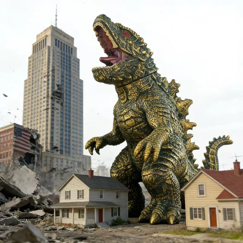 2026New Godzilla Serie Action Figure Godzilla Cub Radiating Godzilla  Monsters PVC Model Toy for Kids Birthday Gift - view 3
