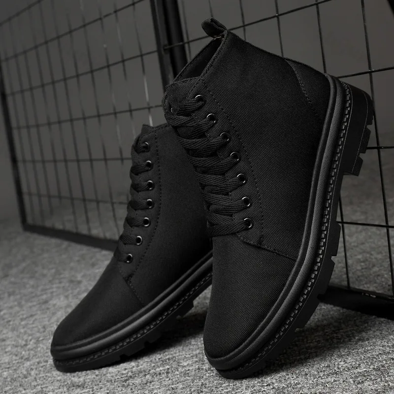 Spring New Chunky Boots for Man Hidden Heels 8cm 10cm Elevator Shoes Unisex Leisure Breathable Lace Up Outdoor Versatile Shoes