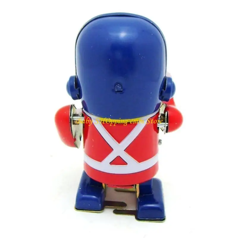 23GD Tinplate Drummer Robot Toy تصميم فريد من نوعه للبالغين والأطفال لعبة ميكانيكية عتيقة
