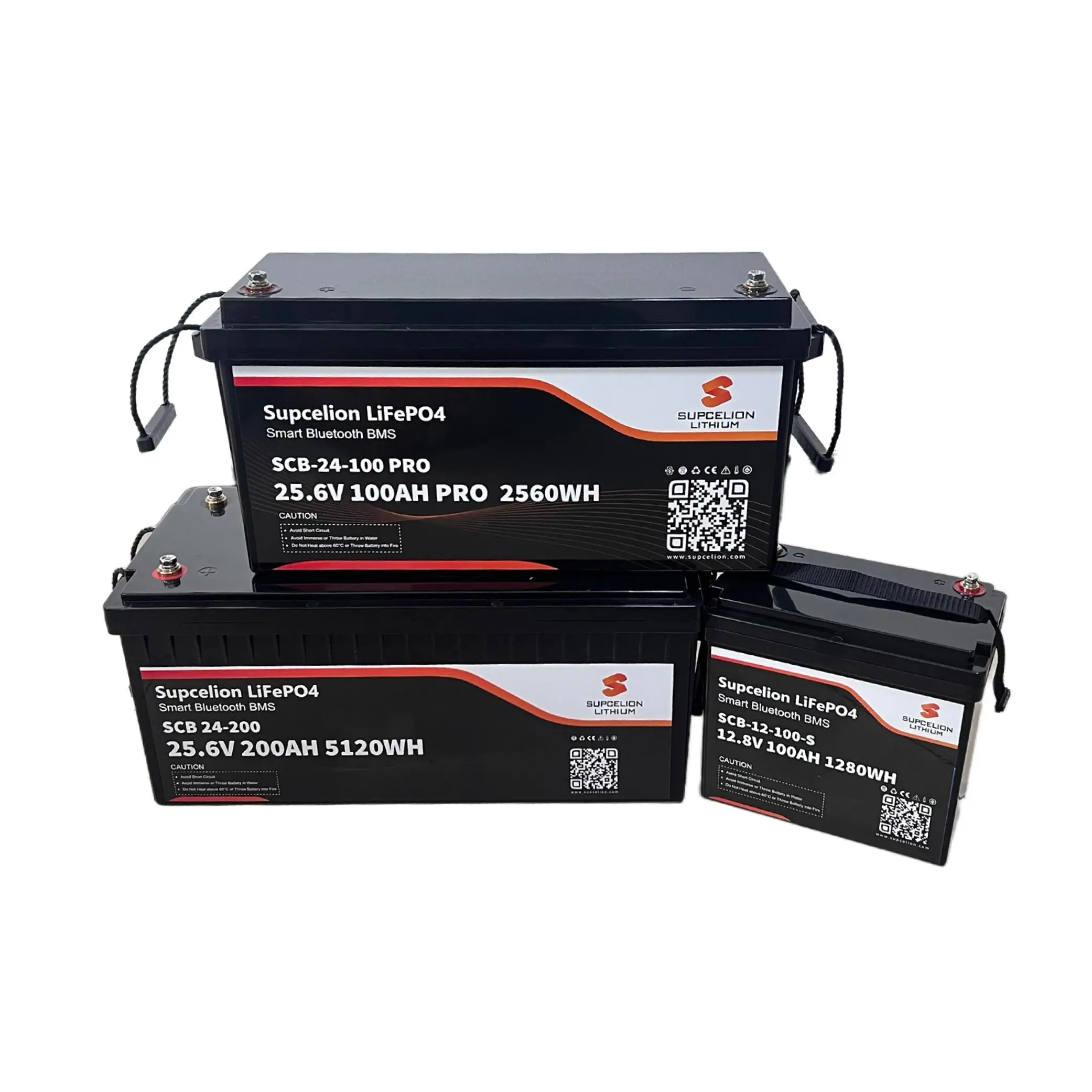 LiFePo4 12.8V 50AH/100AH/200AH/300AH Solid State Energy Storage Battery Built-In BMS 5-Year Warranty For Solar Power Systems RVs