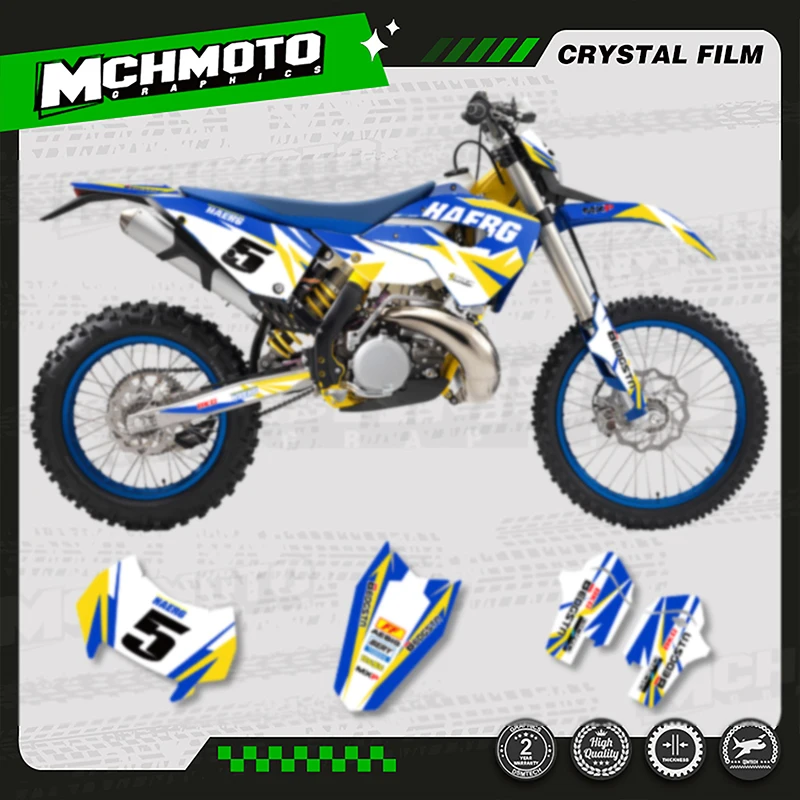 

MCHMFG MOTOR Custom Team Motorcycle Graphics Backgrounds Stickers Vinyl Decal for For Husaberg 2011 2012 TE 002