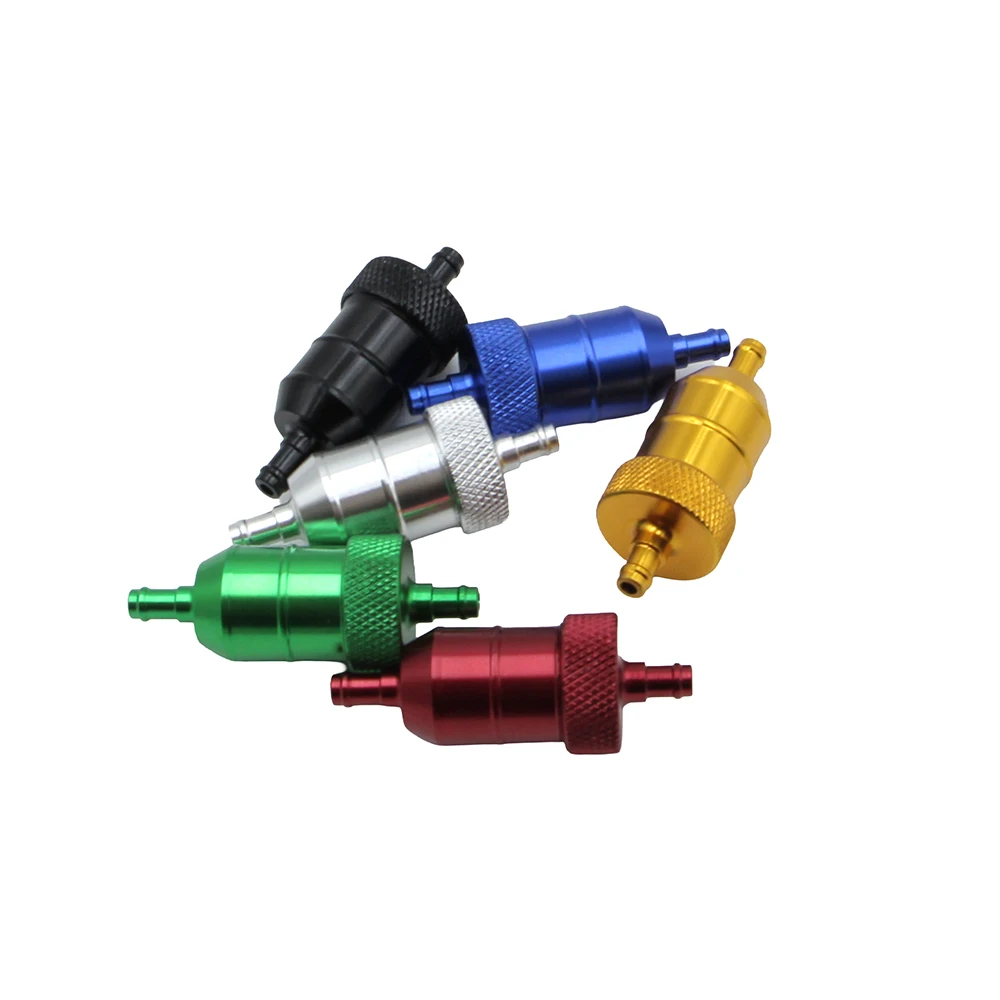 Universal 8mm Motorcycle Inline Gasoline Cleaner CNC Gas Oil Fuel Filter Reusable For ATV Pit Dirt Bike Scooter Modified Parts