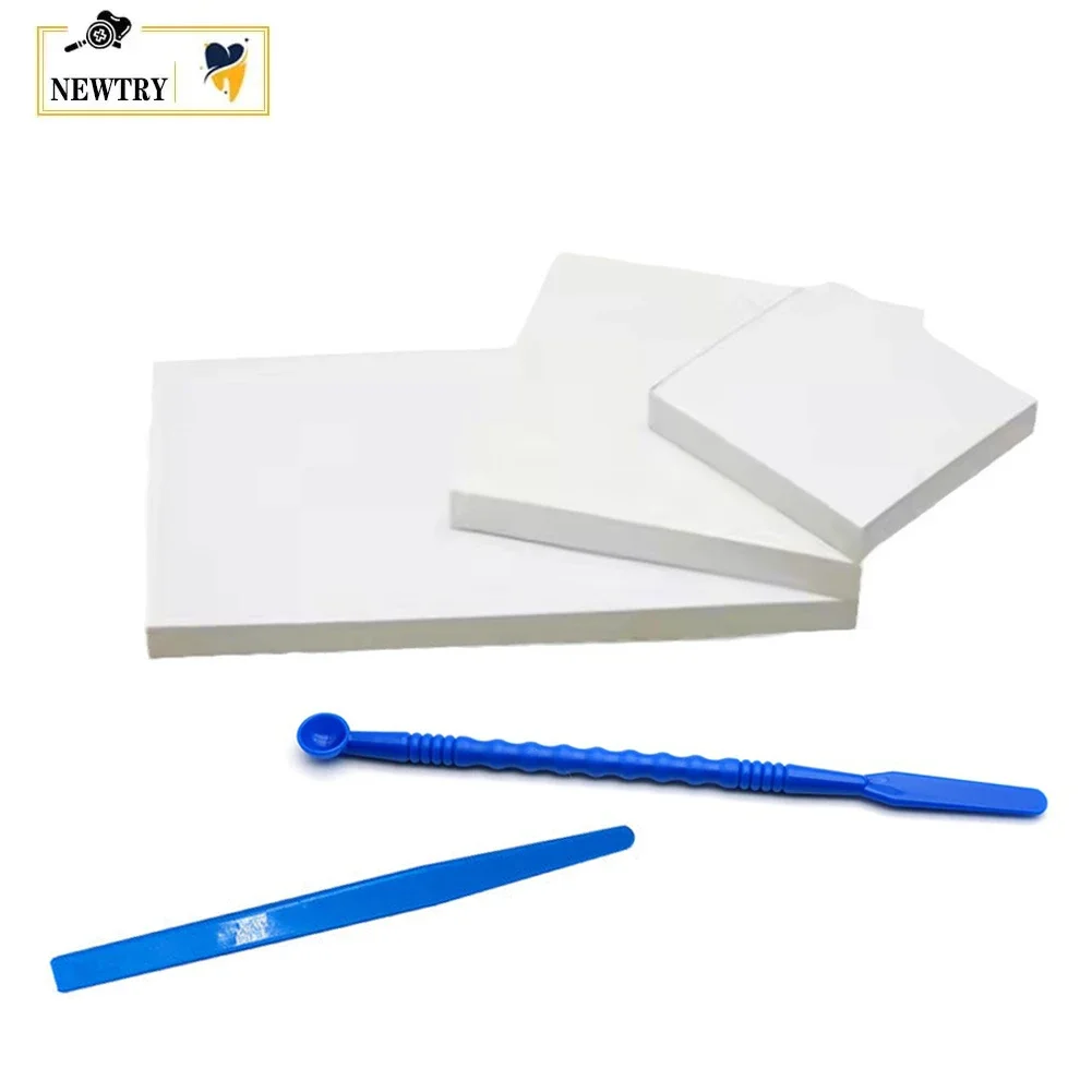 50 Sheets Disposable Dental Blending Paper S/M/L Thickening Mixing Paper Pad Dentistry Lab Cement Powder Mixed Spatula Materials