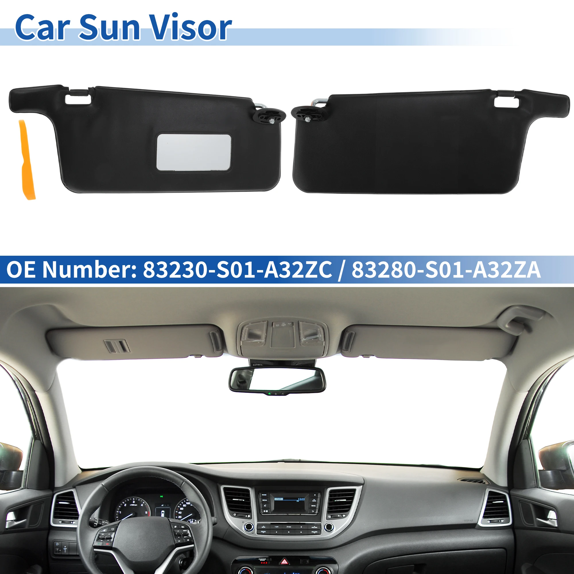 

UXCELL левые и правые солнцезащитные козырьки, подходящие для Honda Civic 96-00 No 83230-S01-A32ZC