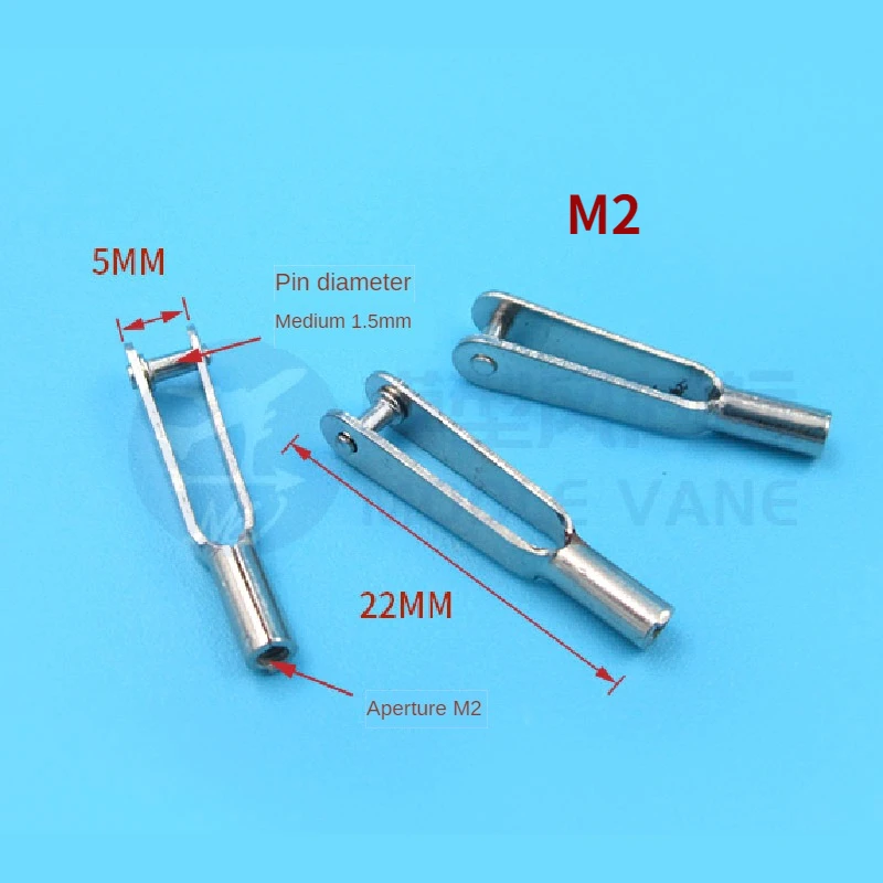 10 pz M2 / M3 metallo/2mm plastica Nylon mandrino a forcella di alta qualità RC corno di controllo mandrino a forcella in acciaio per RC aereo RC