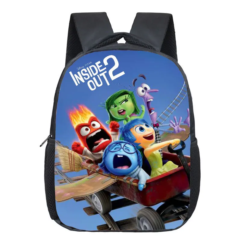 Disney-Mochila de gran capacidad para niños y niñas, Bolsa Escolar con patrón de ansiedad, novedad