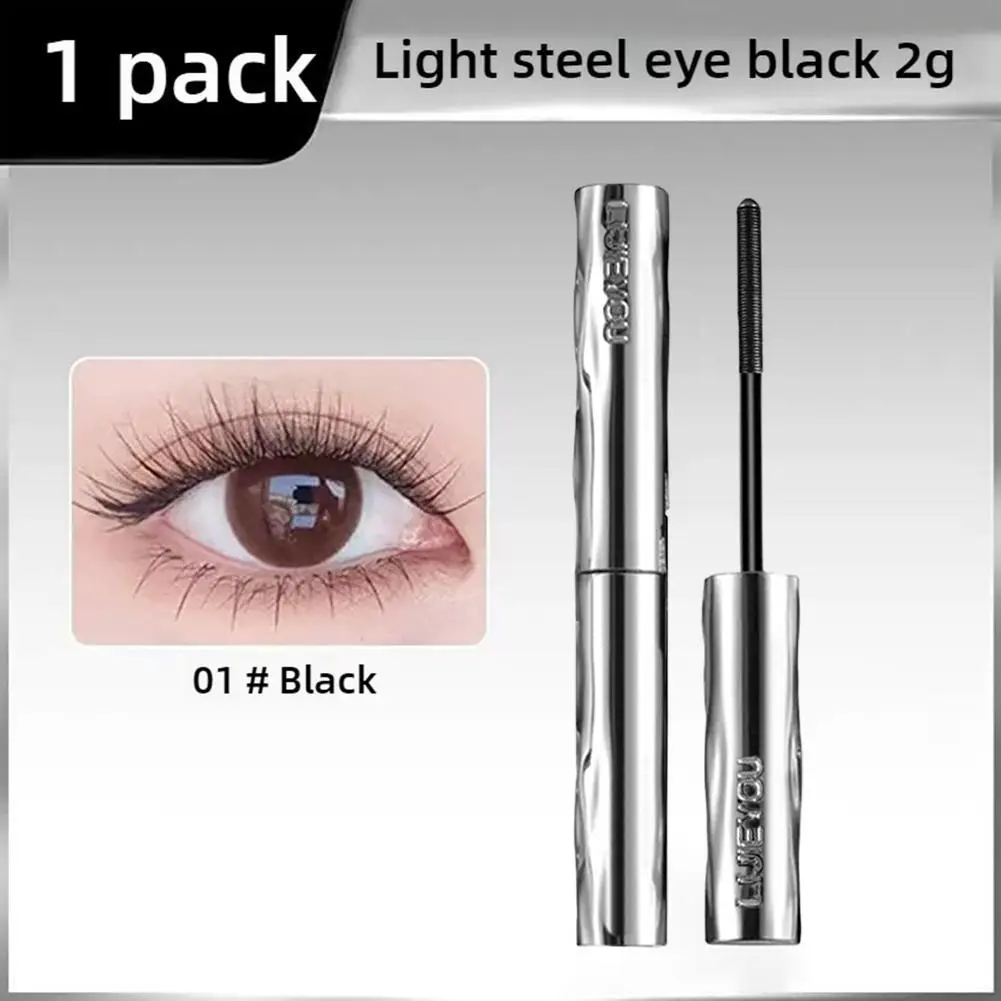 Novo tubo de aço ultrafino rímel à prova dwaterproof água longo curling maquiagem curling extensões de cílios natural curling 4d preto longo v2o0
