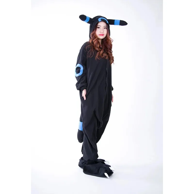 DY20Kigurumi بيجامة كرتونية سوداء Umbreon نيسيس بيجامة للكبار أزياء تنكرية ملابس نوم بيجاما masculino25