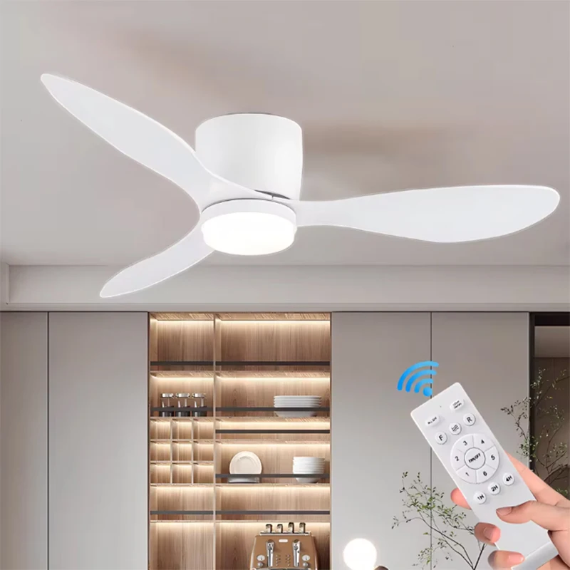 42/52-Inch Ceiling Fan With Light 6-Speed Choice Reversible DC Motor 3CCT With Remote Control for Kitchen Bedroom Dining Room