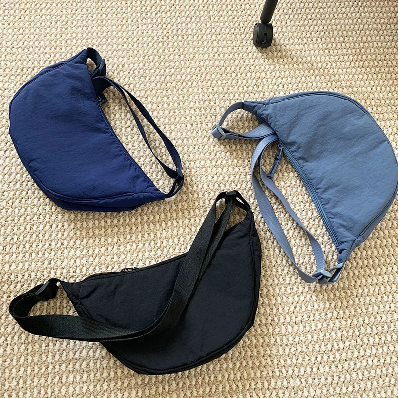 레트로 바나나 백 여성용 체스트 백 웨이스트 패니 팩 슬링 백 크로스바디 숄더 백 체스트 범 벨트 하프 문 호보 백 볼라사