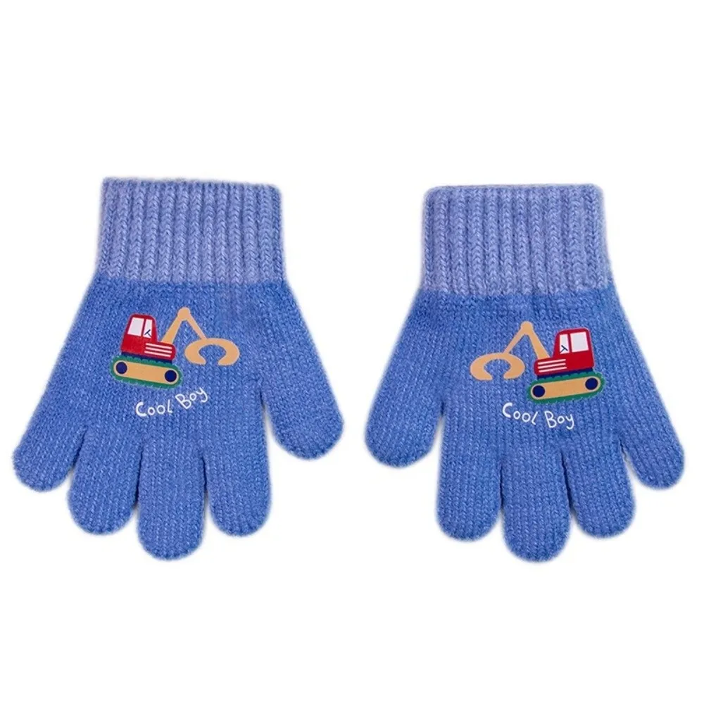 

Fashion Cute Cartoon Knitted Gloves Cold Proof Warm Full Finger Mittens Windproof Gloves Winter