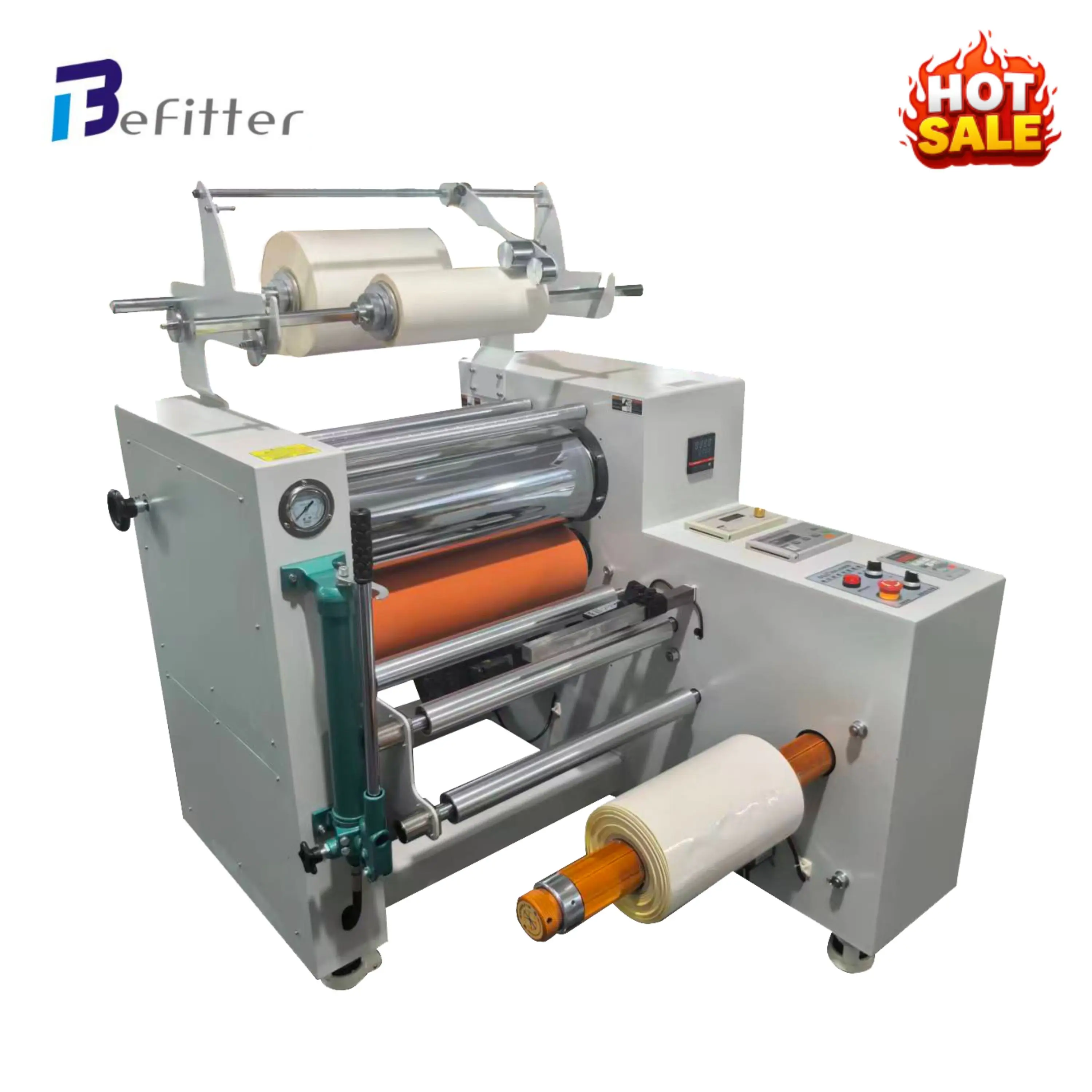 RTR-520 Full Automatic Roll To Roll Laminating Machine With Smart Web Correction For Label And Sticker Production