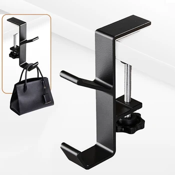 1PC Verstelbare Bureaurandhaak Onder Bureau Hoofdtelefoonhanger Thuiskantoor Gereedschap Haak Bericht Draagbare Bureau Bijzettafel Haak Ponsvrij
