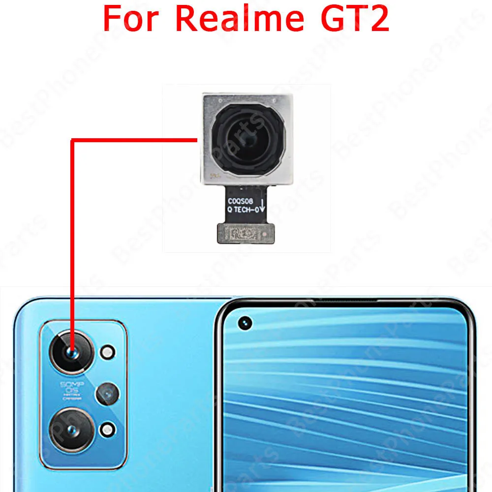 Selfie Big Rear Camera For Realme GT 5G Master GT2 2 Pro Back View Front Facing Camera Module Replacement Spare Parts