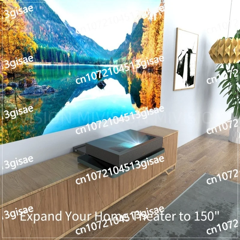 para projetor laser ultracurto - bandeja deslizante automática azul profundo/dourado/tira