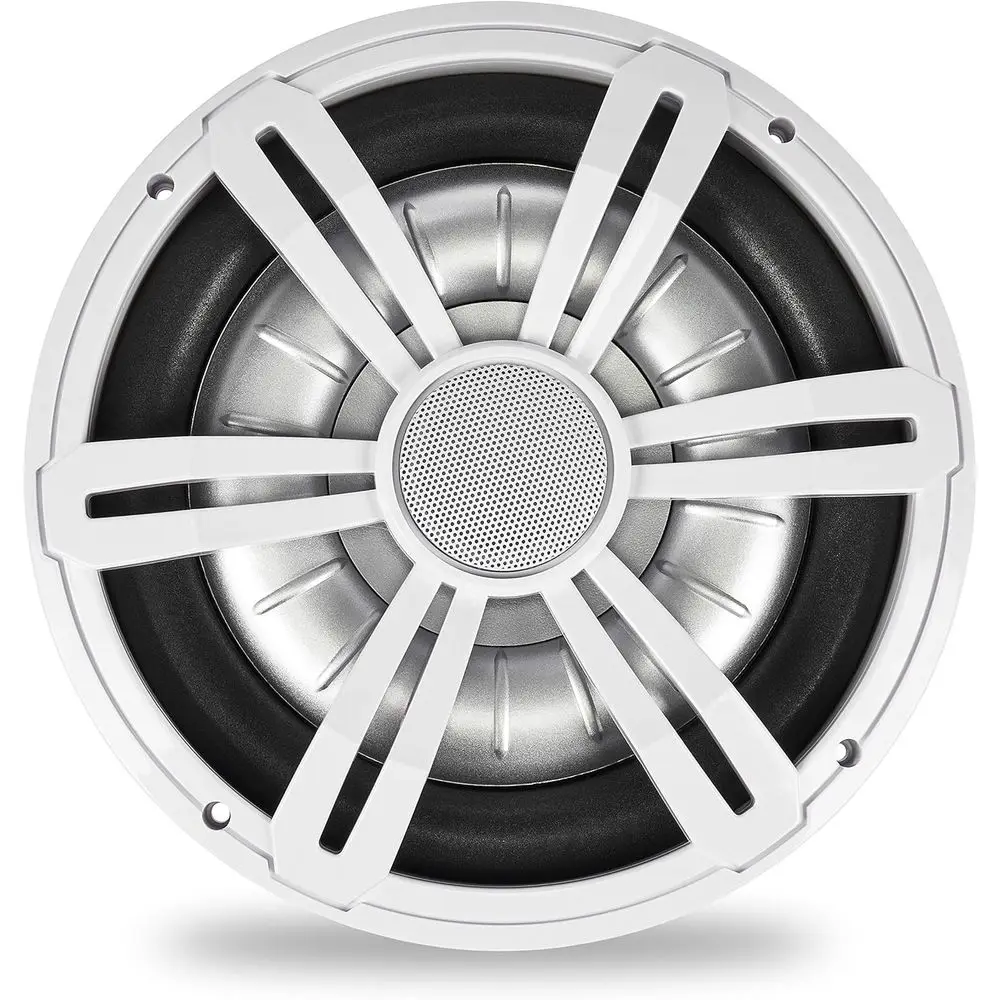 10 800W Peak 400W RMS Shallow Marine Subwoofer with LED Lighting for Boats, ATVs, and Powersports