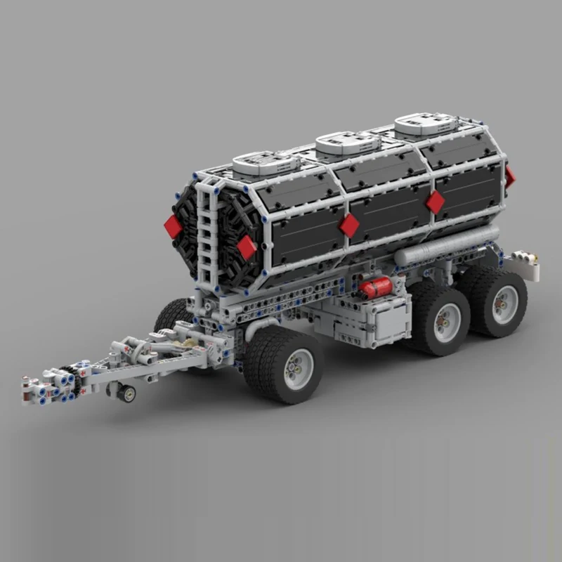 City Car Model MOC Building Bricks Turntable Drawbar Tanker Trailer Modular Technology Children Holiday Gifts Assemble Toys Suit