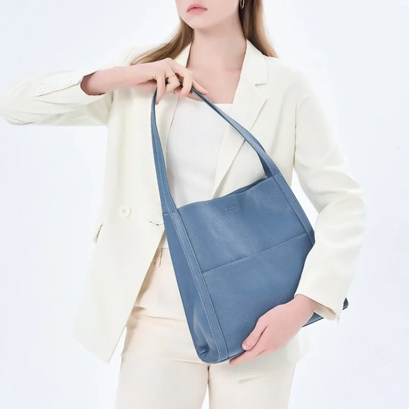 

Luxury Cow Leather Tote Bag Women 2025 Premium Office Bag Large Capacity, Fashion Shoulder Bag for Business & Travel