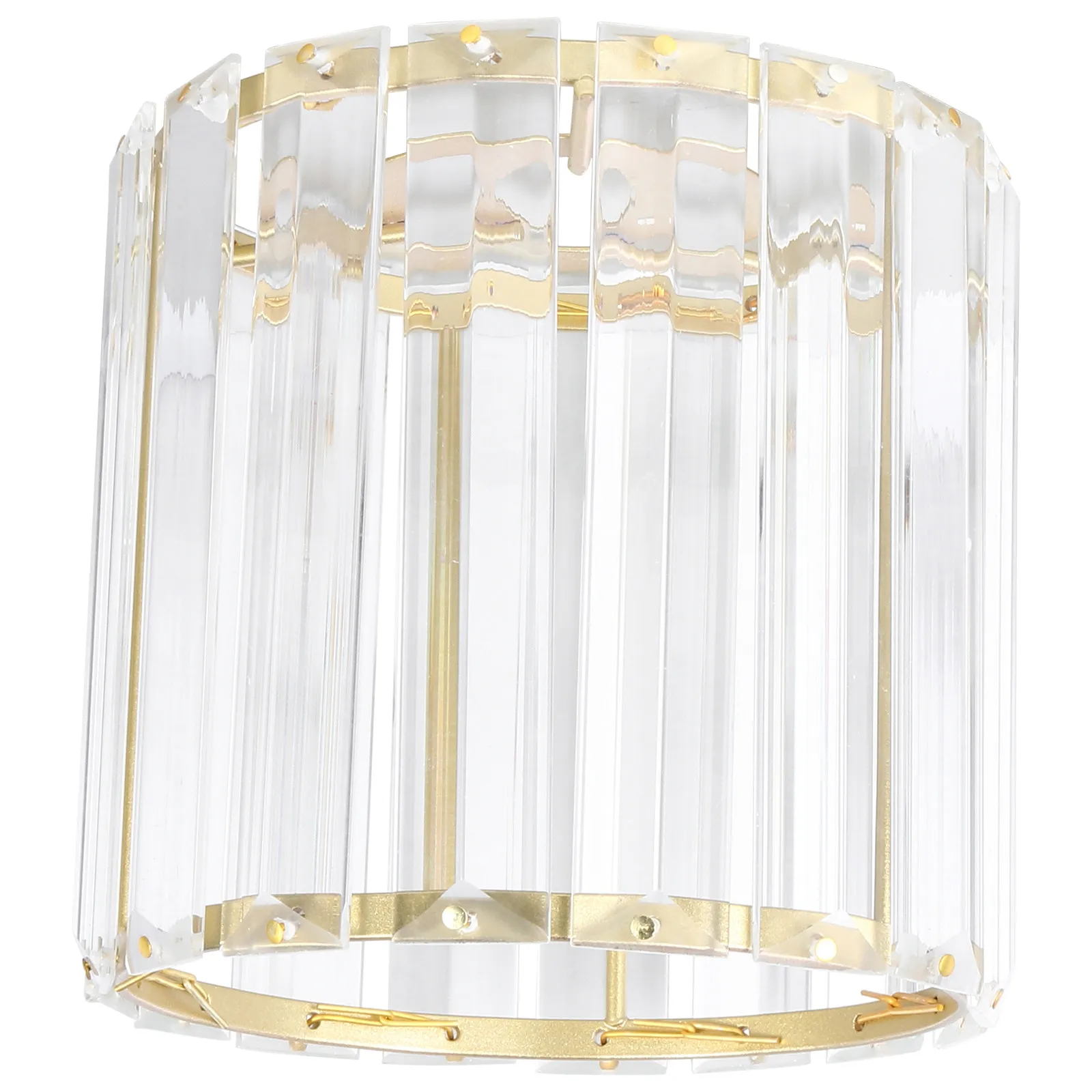 Crystal Lamp Shade Premium Metal Lampshade Art Shade for Ceiling Wall and Floor Lamps Warm Light Cover Lamp Cover