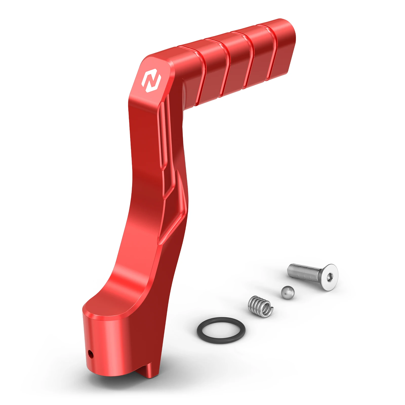 NICECNC Verlängerte, breitere Fußrasten und Kickstarter-Hebel für Yamaha Banshee 350 1987-2006, ersetzt 2GU-15620-01-00, Aluminium – Detail 16