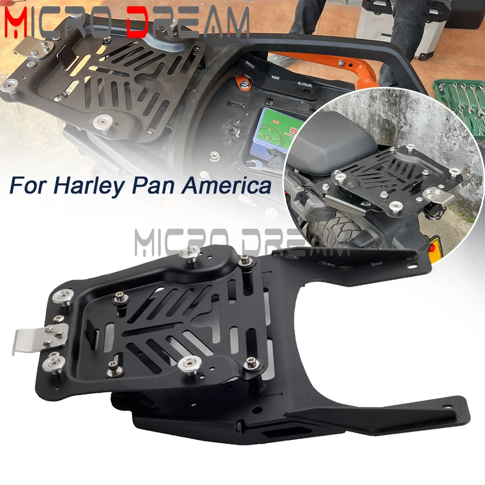 Top Case System Plate Trunk Toolbox Carrier Bracket Mounting Rack Kit For Harley Pan America 1250 1250S 2020-2024 Accessories