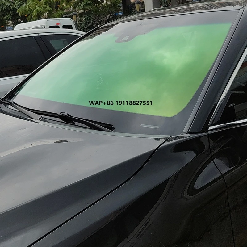 

Car Solar Nano Ceramic Window Film Green Color Chameleon Tint Film Heat Control Bullet Proof Self Adhesive Privacy Window Film