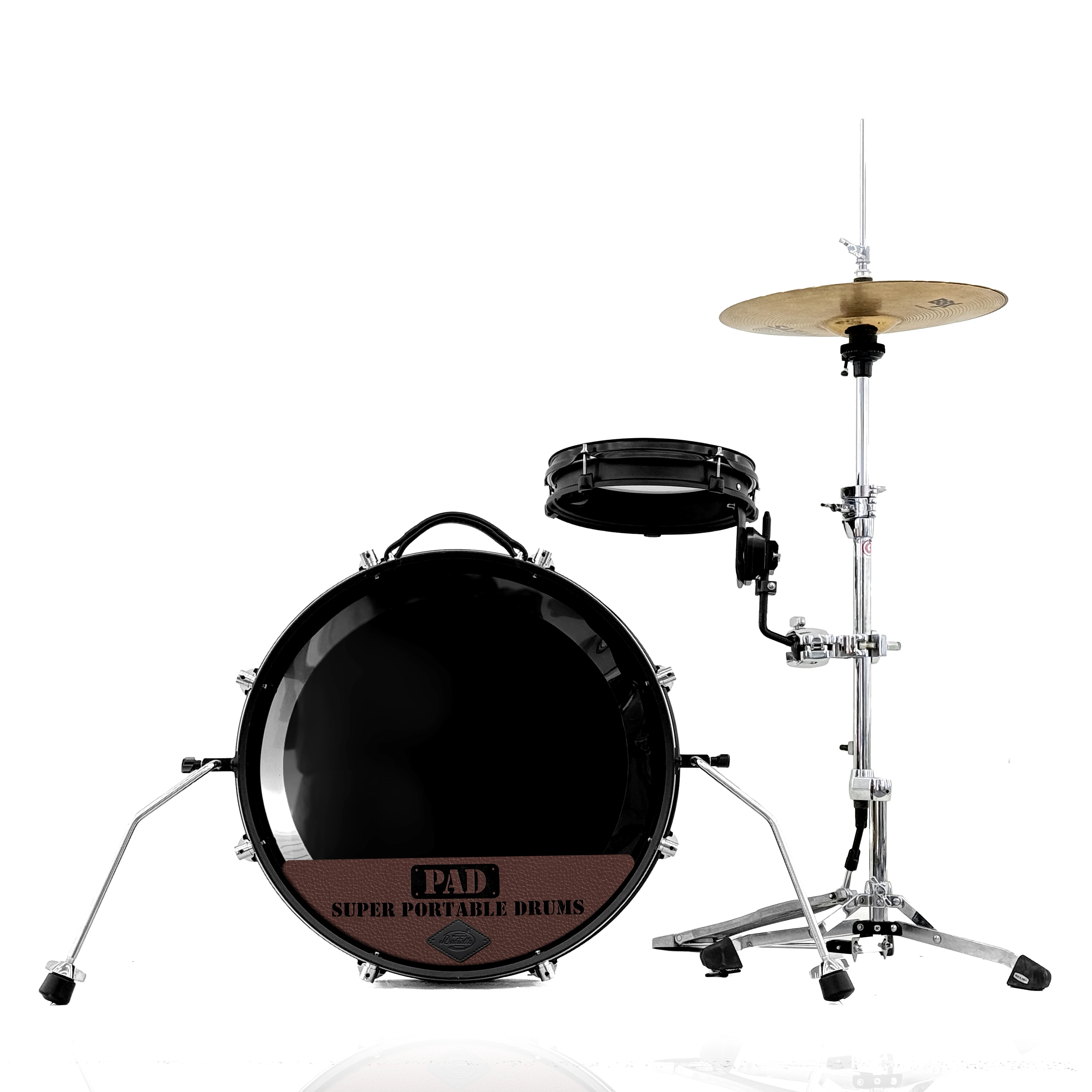 ULTRA-PORTABLE TRAVEL DRUM PAD KIT A | Ultra-Thin Drum Shell | Portable Drum Set