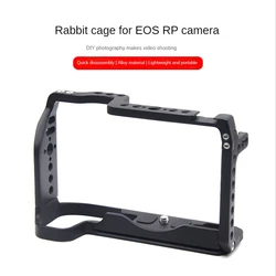 DSLR Camera Cage for Canon EOS RP Feature with 1/4 Thread Holes for Magic Arm Microphone Fill Light Attachment