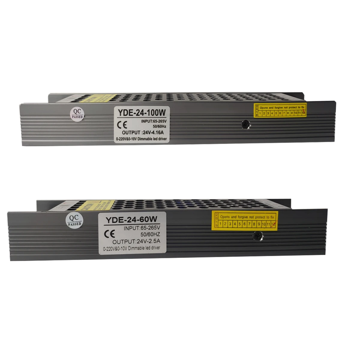 Carcasa de aluminio de CA 220V a cc 12V/24V, 60W, 100W, controlador LED regulable, Triac y 0-10V, atenuación 2 en 1, fuente de alimentación,