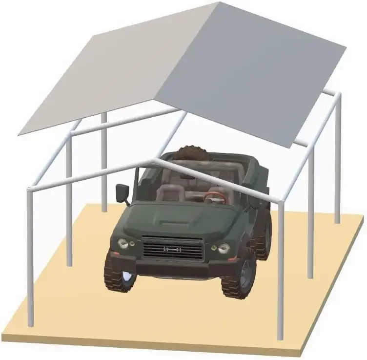 Carport Canopy Cover 12' x 20' Cut Size,11'6