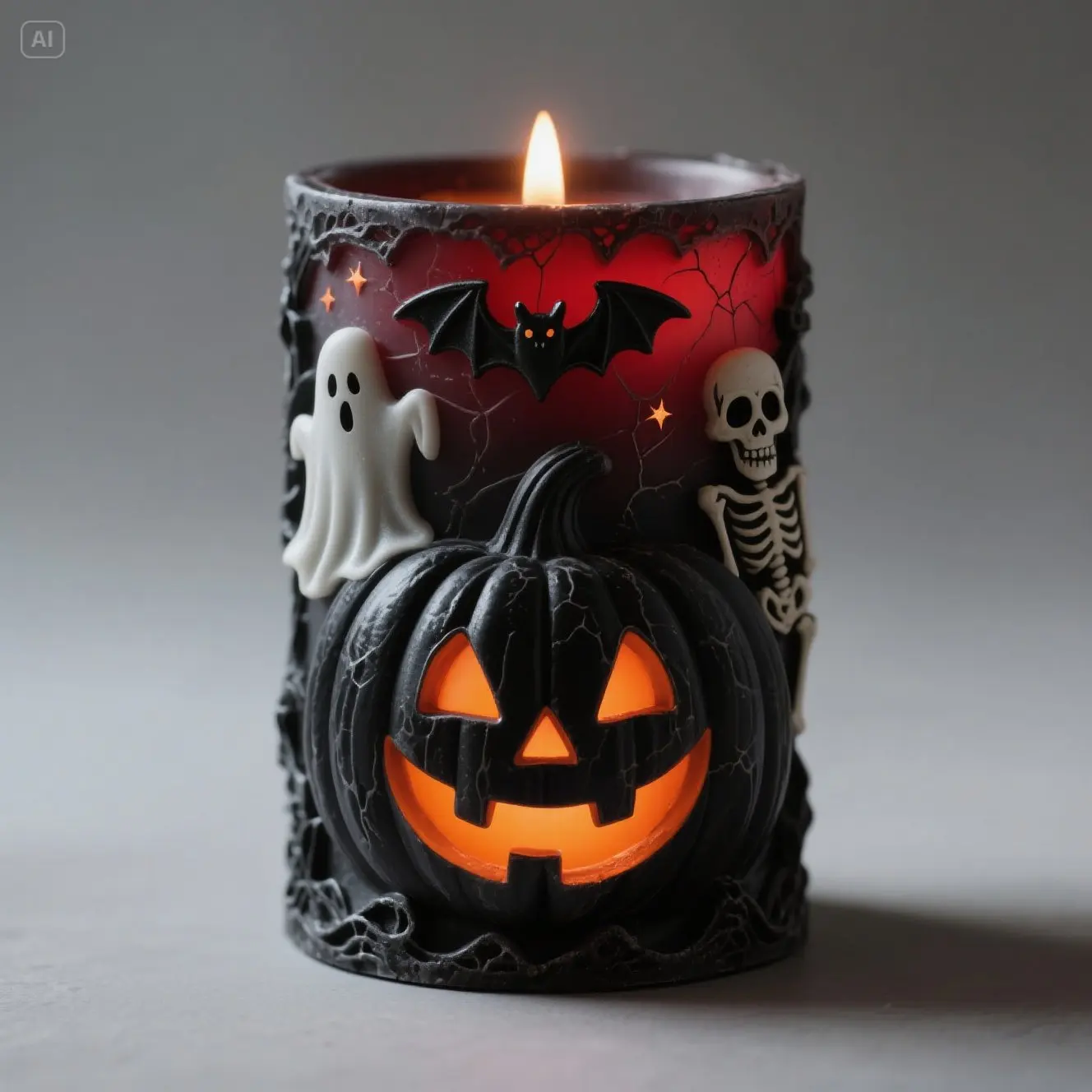 Halloween Kürbiskopf und Totenkopf Kreatives Kerzendesign 3D Duftkerzenform DIY