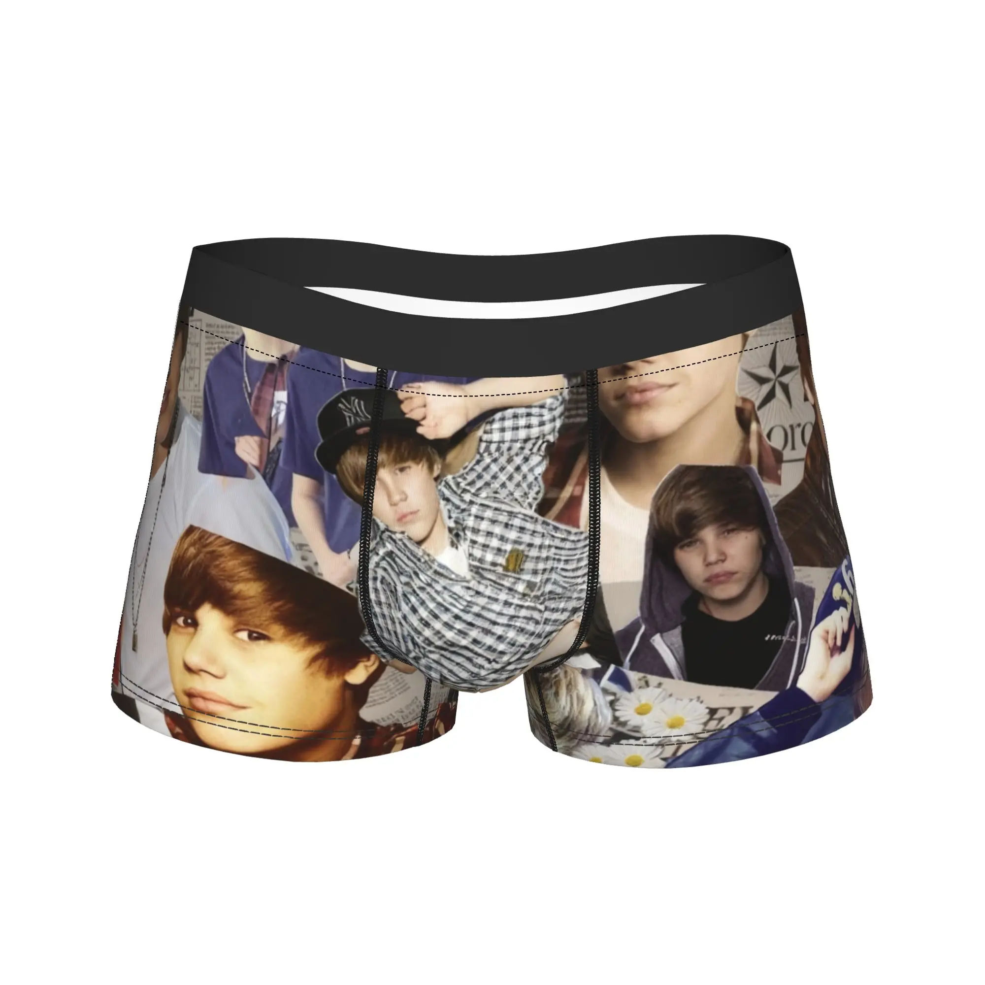 

Justins Biebers Underwear Men Boxer Brief Comfortable Boxershorts High Quality Printing Large Size Panties