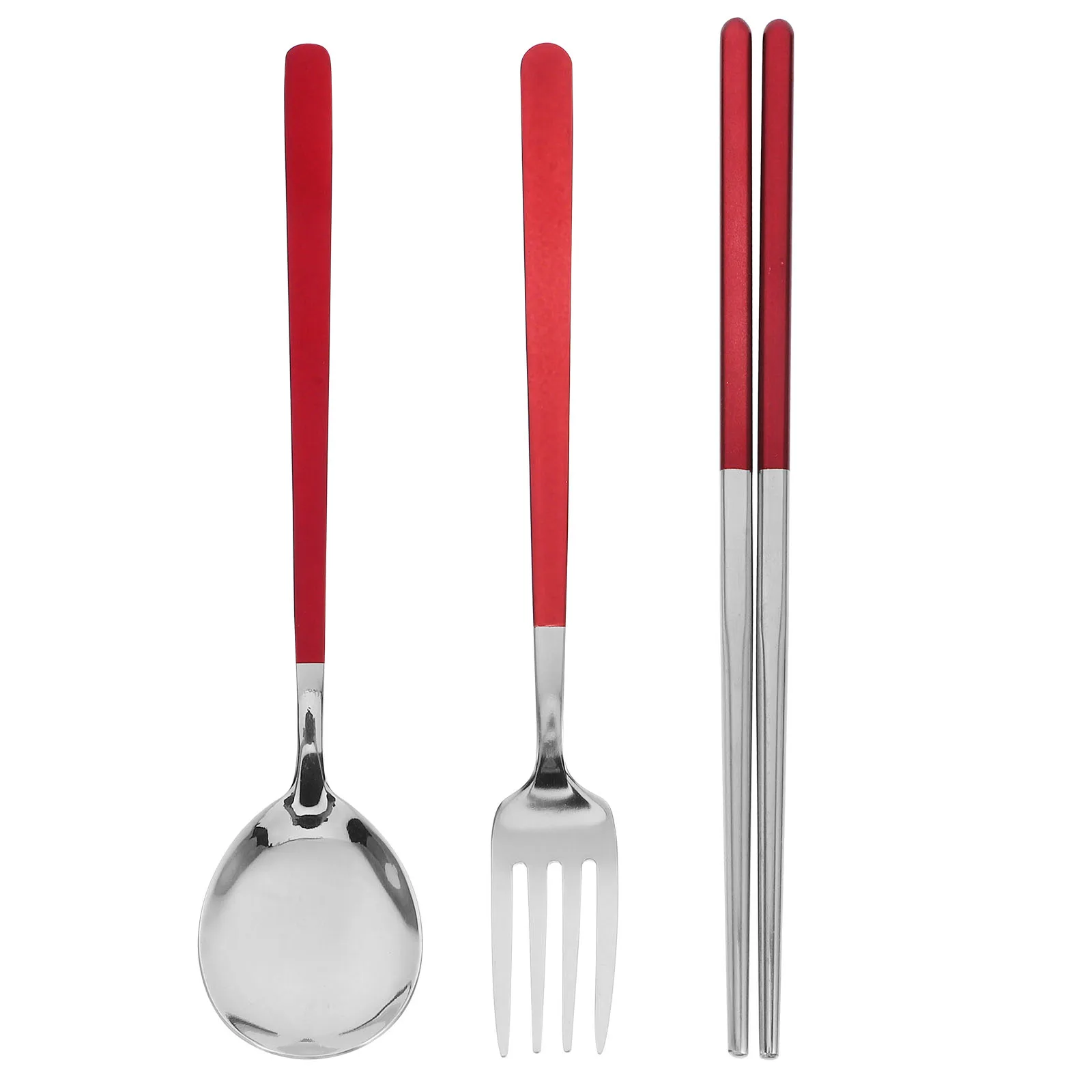 

Portable Cutlery Set Spoons Camping Utensils Chopstick Case Stainless Steel Essentials Travel Picnic Chopsticks Metal
