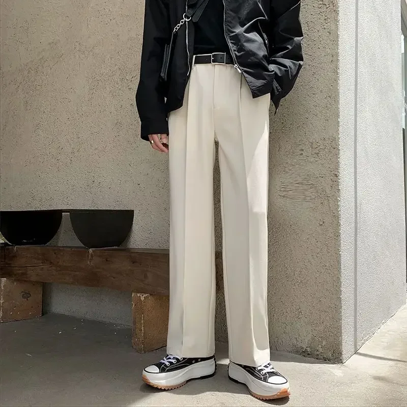 Stretch Men's Summer Pants Baggy Straight Elastic Male Suit Trousers Fabric New in High Quality Chinese Homme Cheap Classic 2024