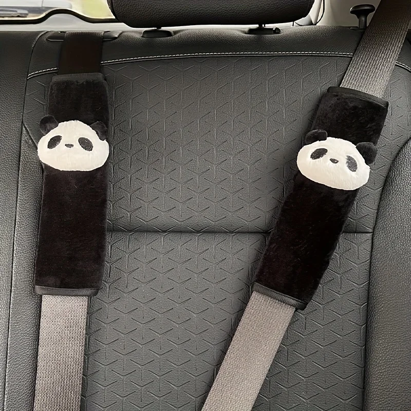 1pc Car seat belt shoulder protector cute cartoon car seat belt anti pinch neck protection cover decoration panda