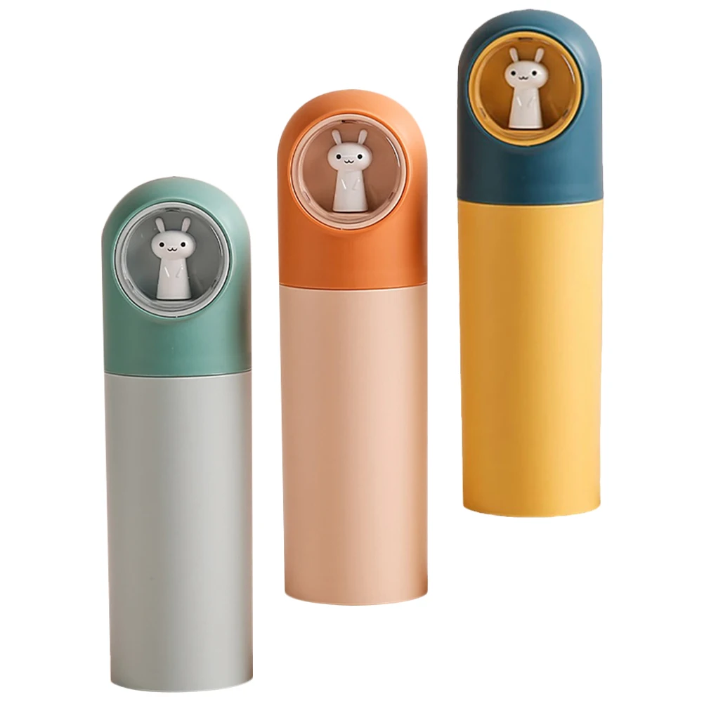 

3pcs Toothbrush Box Cartoon Rabbit Travel Case Yellow Green Leak Proof Portable Storage Container Plastic Holder