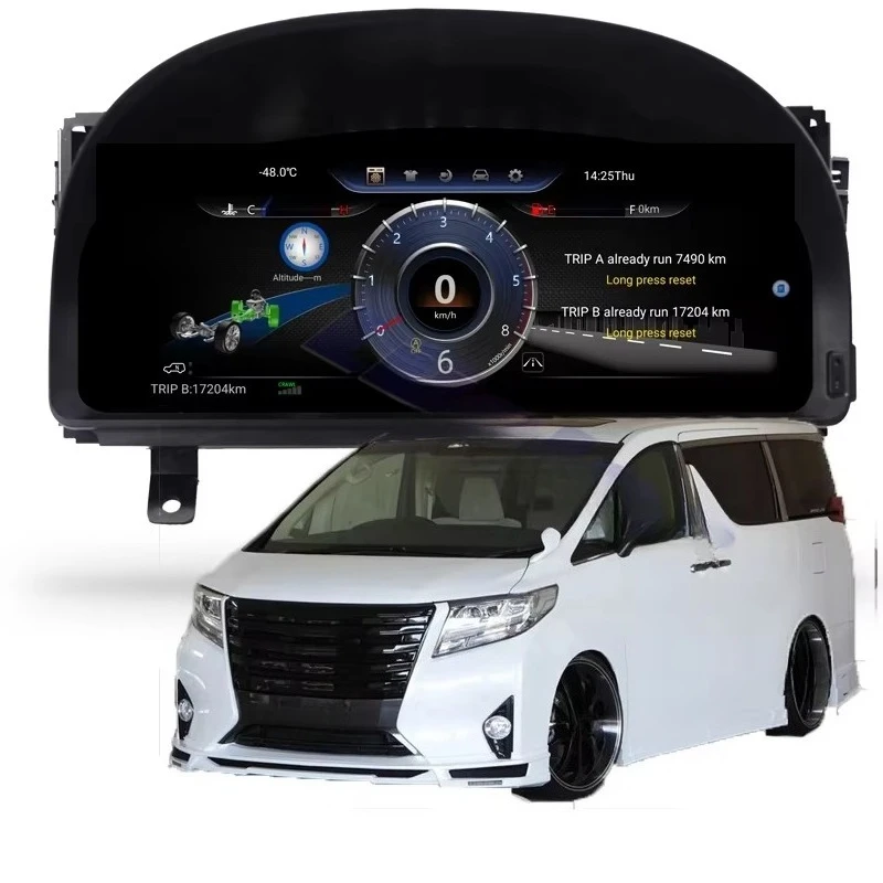 NaviHua Linux Upgrades Car LCD Instrument Cluster Digital Speedometers Dashboard 30 Series for Alphard 2015