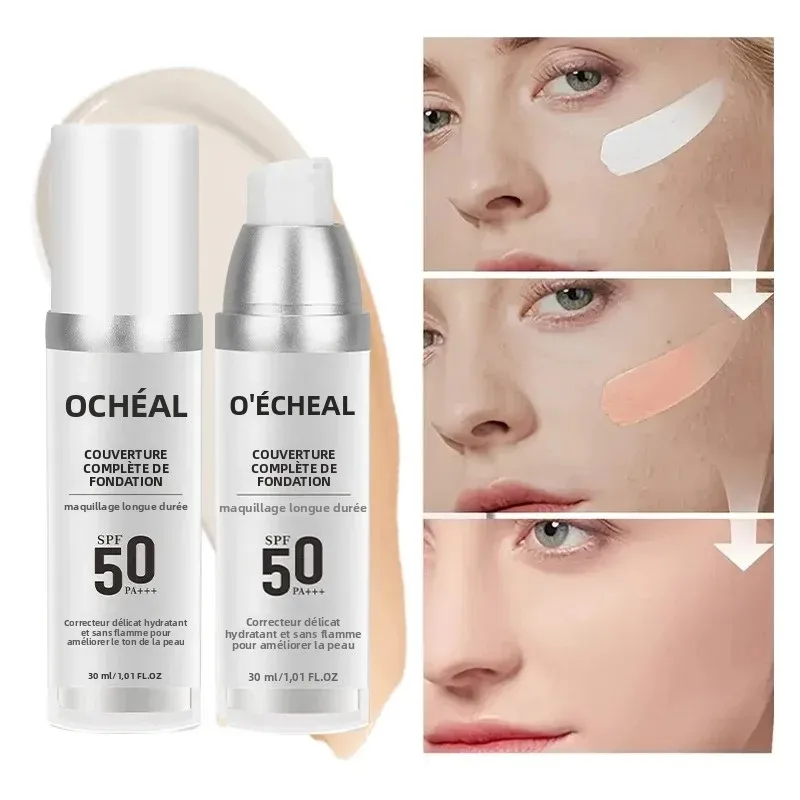 Fond de teint à couleur changeante, correcteur de maquillage, hydratant longue durée, nourrissant, contrôle du sébum, Base pour le visage, cosmétiques