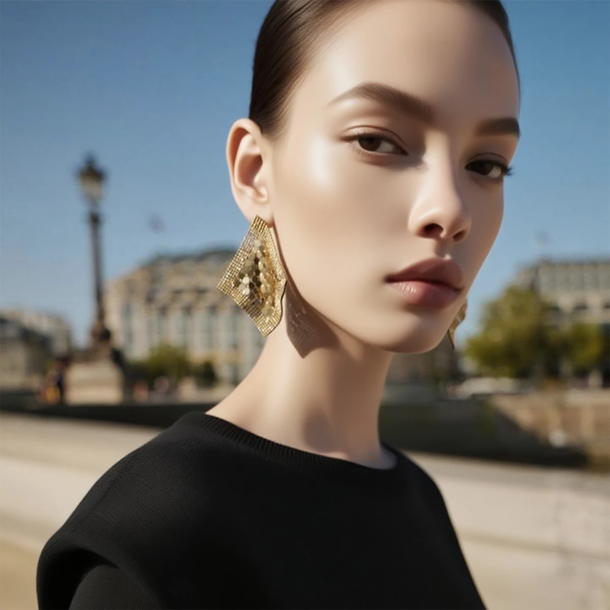 

ZAA Vintage Metal Mesh Earrings Personalized Design Square Dangle Earrings for Women Holiday Party Jewelry Gifts