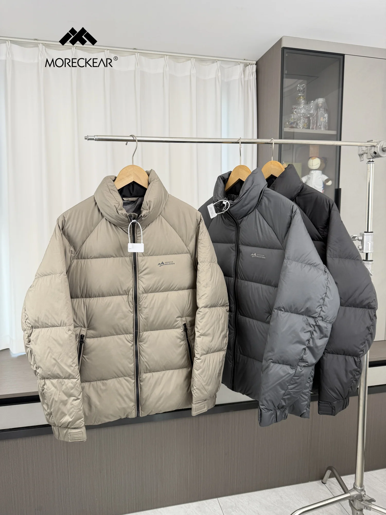 Puffy Lightweight Goose down Jacket Men's Autumn Winter Fashion City Style Warm Casual All-Match Long Sleeve Regular Fit Coat