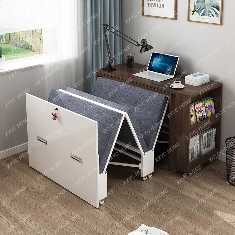 Multifunctional desk folding invisible lunch break bed, corner desk