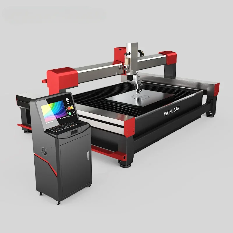 WONLEAN cnc 5 axis 3d water jet cutter waterjet cutting machine for metal stone glass cutting