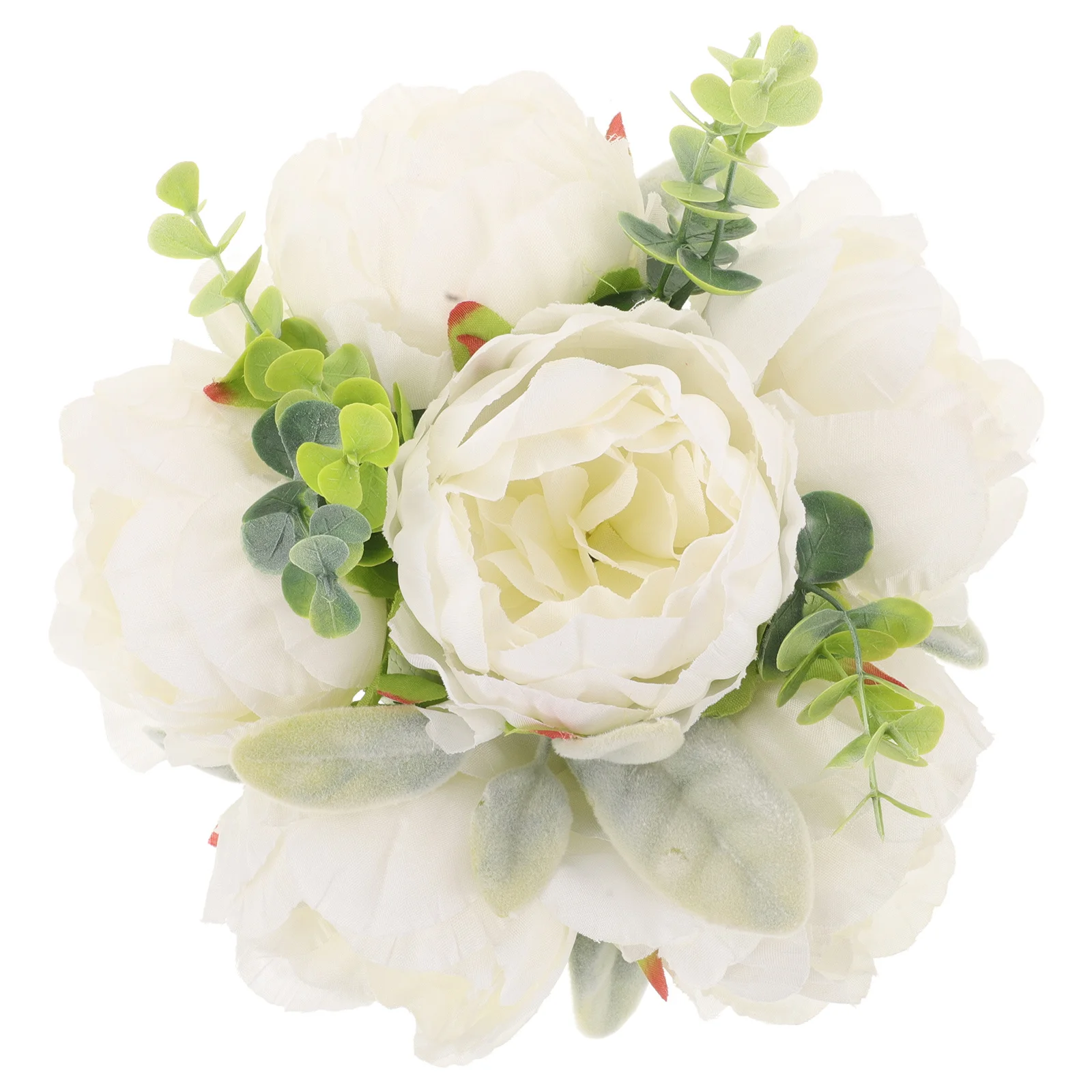 

Artificial Peony Flower Ball Centerpiece Silk White Fake Flowers for Wedding Table Decor Bridal Bouquet Home Dining Fireplace