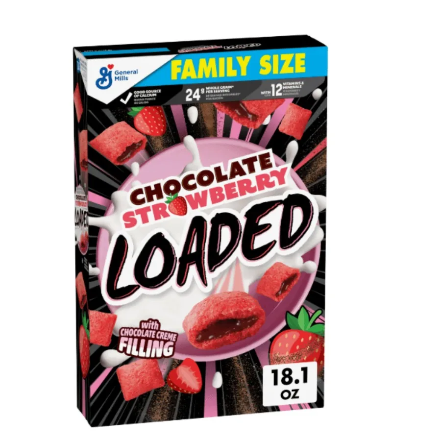 Cereal cargado de fresa y chocolate con relleno sabor a crema de chocolate 18,1 oz