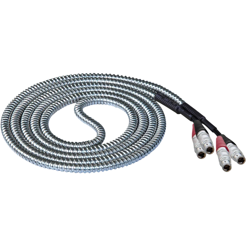 Dual C5 To C5 Armored Ultrasonic Flaw Detector Cable For UT Testing Connect To Twin Element UT Transducer