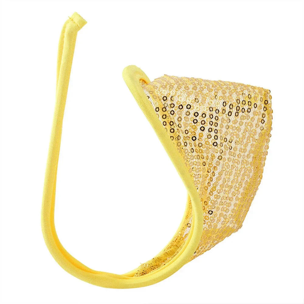 

1pc Men Sheer Mesh C-Strings Sequin Black White Blue Yellow Panty G-strings Thongs Briefs Breathable Pouch Underwear