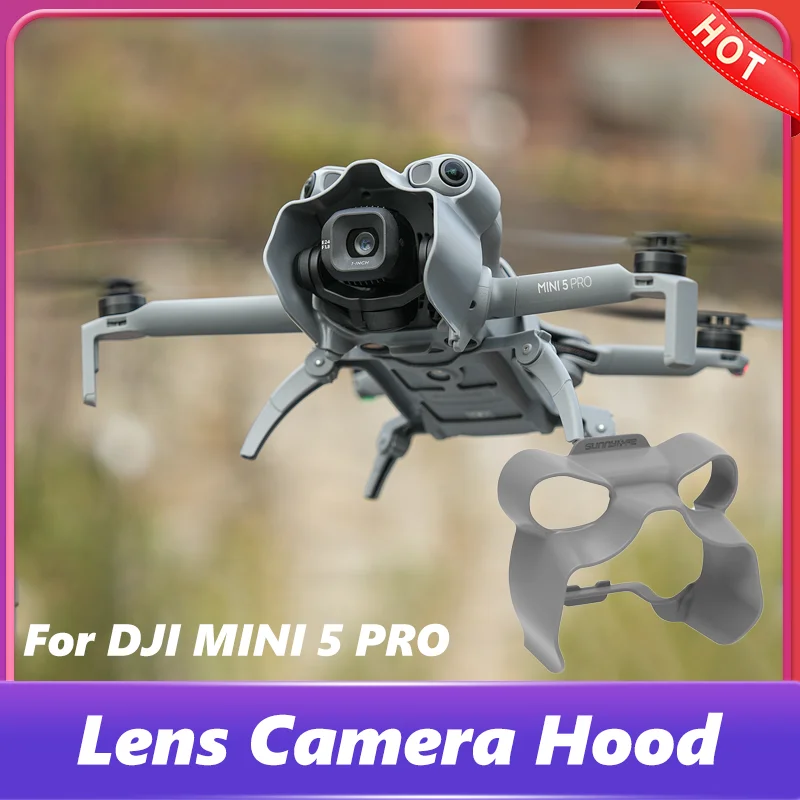 Sunnylife عدسة الكاميرا هود ل DJI MINI 5 برو ظلة المضادة للوهج عدسة الحرس Gimbal الغطاء الواقي Sunhood ملحقات طائرة بدون طيار